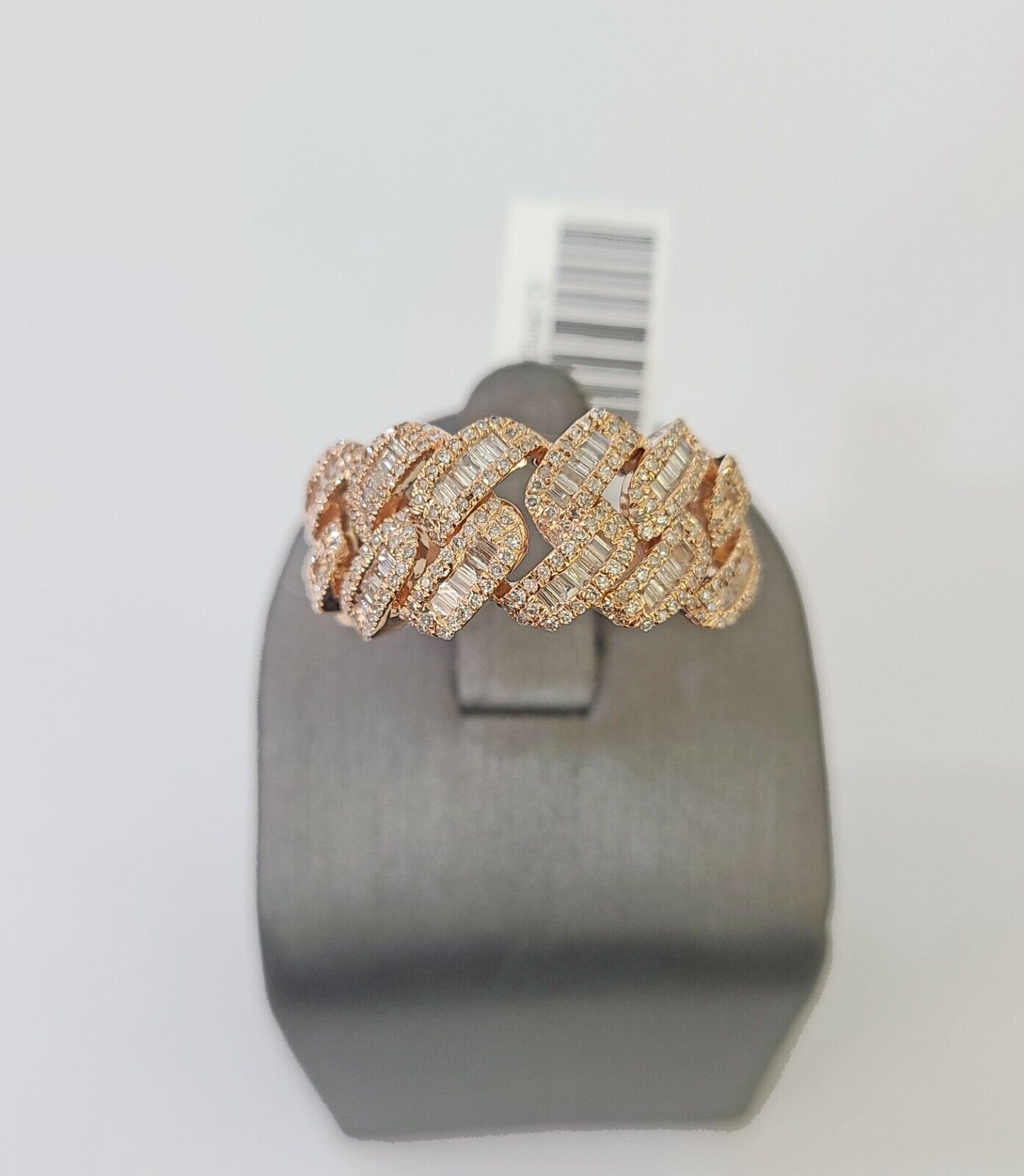 Real 10k Rose Gold Diamond Mens Ring Engagement Wedding Genuine - GoldenlinQ